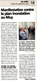 Var Matin, page 14 - Manifestation contre le plan inondation au Muy