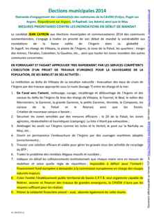 Jean Cayron, candidat à Roquebrune-sur-Argens (83) a signé l'engagement à prendre des mesures prioritaires contre les inondations en début de son mandat s'il est élu maire de Roquebrune-sur-Argens