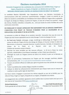 Martine Bouvard, candidate à Roquebrune-sur-Argens (83) a signé l'engagement à prendre des mesures prioritaires contre les inondations en début de son mandat si elle est élue maire de Roquebrune-sur-Argens