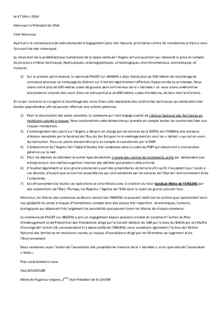 Copie du courrier de Monsieur Paul Boudoube concernant son engagement à agir pour la lutte contre les inondations dans la basse vallée de l'Argens s'il est ré-élu maire de Puget-sur-Argens