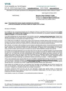 Demande de réunion VIVA avec Monsieur Olivier Audibert-Troin, président du SMA (Syndicat Mixte de l'Argens)
