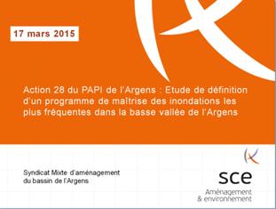 Action 28 du PAPI de l'Argens : Etude de dfinition d'un programme de maîtrise des inondations les plus fréquentes dans la basse vallée de l'Argens