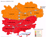 Carte de vigilance incendie émanant de la Préfecture du Var