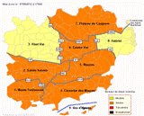 Carte de vigilance incendie émanant de la Préfecture du Var
