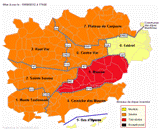 Carte de vigilance incendie émanant de la Préfecture du Var
