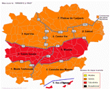 Carte de vigilance incendie émanant de la Préfecture du Var