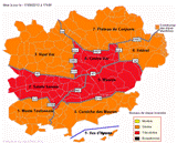 Carte de vigilance incendie émanant de la Préfecture du Var