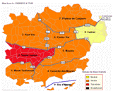 Carte de vigilance incendie émanant de la Préfecture du Var