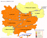 Carte de vigilance incendie émanant de la Préfecture du Var